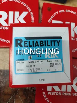 96mm RIK Piston Rings For Nissan Td42 Ad-3 No.12033-06j10 Piston Ring Set