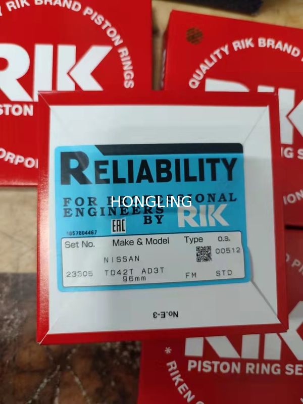 96mm RIK Piston Rings For Nissan Td42 Ad-3 No.12033-06j10 Piston Ring Set